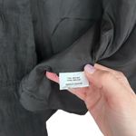 Eileen Fisher Black 100% Silk Open Front Cardigan Sz XL Photo 2