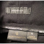 Worthington Woman Modern Fit Black Dress Pants Zippers Bottom Pants Size 6 Photo 3