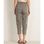 James Perse  Utility Pant Large Green Cropped Drawstring Waist Casual Relaxed Fit Photo 1