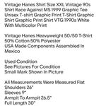 Hanes Vintage Shirt Size XXL Vintage 90s Shirt Race Against MS 1999 Graphic Tee Unisex T-shirt Photo 1