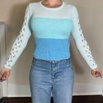 Lilly Pulitzer Blue Gradient Crew Neck Sweater Size XS Photo 2