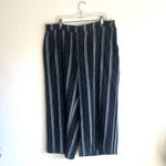 Disturbia Clandestine Goth Striped Linen Culottes Size 16 NWT Black Photo 4