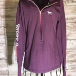 PINK - Victoria's Secret Victoria’s Secret PINK quarter zip sweatshirt ultimate size small purple workout Photo 1