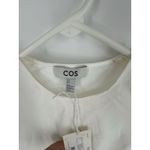 COS  Draped Asymmetric Maxi Dress‎ White Size 2 Linen Minimalist Photo 4