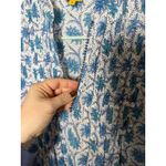 Roberta Roller Rabbit  Block Print Blue Floral Cotton Tunic Top Blouse Small Photo 8