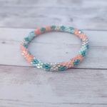 Vintage Bracelet Pastel Tones Beaded Photo 2