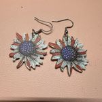Floral Earrings with Red, White & Blue Accents Photo 1