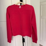 Spanx AirEssentials Crew Cerise Pink Pullover Long Sleeve Sweatshirt Top Photo 2