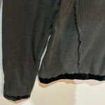 Splendid  Charcoal and Black Long Sleeve Burnout Sweatshirt Velvet accents Small Photo 2