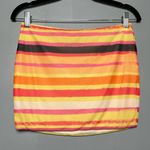 Tiger Mist  Striped Multicolor Orange Mini Skirt Swim Cover Up Women’s Size M Photo 1