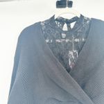 Sage NWT  the Label Womens Whimsigoth Night Glam Lace Knit Sweater Crop Top M Photo 3