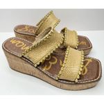 Sam Edelman  Angelina Wedges Sandals Raffia Rhinestone Embellished Size 9.5 Photo 1