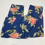 Liz Claiborne Crazy Horse by  | Blue Floral Stretch Capri Pants Cotton Spandex 10 Photo 4