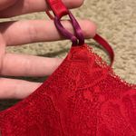 Victoria's Secret Victoria’s Secret Red Lace Balconette Bra Photo 2