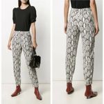 ALC Frank A.L.C. Pants Womens 0 Black White Snake Print Elijah Stretch Tapered Ankle‎ Photo 1