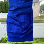 Adrianna Papell Blue Ruched Halter Mini Dress Photo 2
