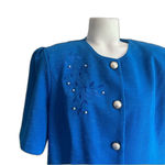 Vintage Pablo Collection Blue Blazer Jacket Petite 16 16P Photo 1