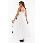 Show Me Your Mumu  Harmony Maxi Dress White Voile with Black Bows L Photo 5