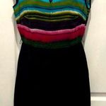 Alyx Limited Black Multicolor Sheath Dress Size 8 Career Business Work Photo 0