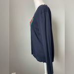 J.Crew Factory Watermelon Teddie sweater in navy blue cotton with sequin details Pink Size L Photo 2