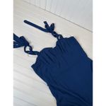 Lulus NWOT  Truly Gorgeous Dark Blue Ruffled Bustier Tie-Strap Maxi Dress Size XL Photo 4