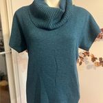 H&M Brand new Fall Short Sleeve Turquoise Pullover Turtleneck Sweater Top Photo 0