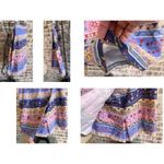 Vintage 90s Vivaldi Jeanswear Cullotte Skirt Size 14 Floral Wrap USA Hip… Blue Photo 9