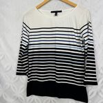 White House | Black Market Size S Stripe Boatneck 3/4 Sleeve Tee Photo 6
