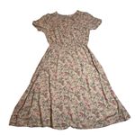 Mimi Chica Crewneck Floral Print Midi Length Size L Cottagecore Boho Colorful Photo 0