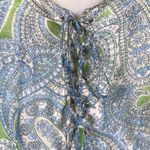 SilkLand Women’s Boho Silk Floral Paisley Print Bell Sleeve Lace Photo 3