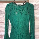 Lulus Enrapturing Elegance Green Lace Long Sleeve Midi Dress size small bridal​​ Photo 7