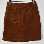 CAbi #3755 University Corduroy Button Front Skirt Brown Size 4 Photo 1