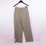 NEW ASOS Design High Waisted Pleated Straight Leg Trouser Pants Green 6 Photo 2