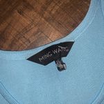 Ming Wang  tank blouse knit 90s style classic $149 light blue spring designer Photo 1