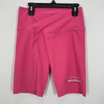 Peloton  High Waisted Biker Shorts Pink Size M Workout Athletic Spinning Cycling Photo 1