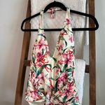 Carmen Marc Valvo NWOT yellow & pink tropical floral one piece halter swimsuit Photo 2