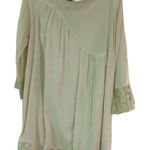 DOLCE BIANCA ITALIA DRESS LIGHT GREEN LACE ACCENTS SIZE LARGE Green Photo 0
