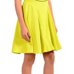 Just Cavalli Women's Yellow Fit & Flare Knee Length Dress Size 42 Photo 0