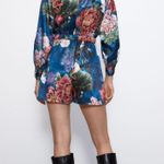 ZARA NWT Satin Effect Short Jumpsuit Floral Print Photo 3