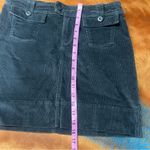 Patagonia Corduroy Organic cotton mini Skirt sz 8 forge gray belt loops pocket Photo 7