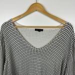 Lane Bryant Lane‎ Bryant Womens Essentials Houndstooth Gathered-Shoulder Sweater Sz 22/24 Photo 4