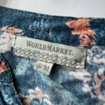 World Market Floral Bohemian Blue and Pink Patterned Dress Size M Photo 4