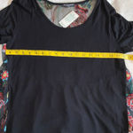 cha cha vente  Size Medium  Floral Mesh high low Embroidered Sheer Top Photo 9