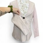 Luii 100% Wool Neutral Basic Clean Girl Blazer Cardigan Size XL Quiet Luxury Photo 2