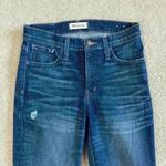 Madewell  9" High Rise Skinny Jeans Distressed Ripped Dark Wash Blue Size 26 Photo 2