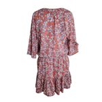 C&E Coral Pink Floral Mini Dress Size Medium Floral Blouson Dress Wedding Guest Photo 1