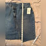 Sam Edelman  The Riley Asymmetrical Raw Hem Denim Skirt - Blue 12/31 NWT Photo 4