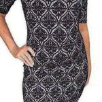 Bisou Bisou black and white pattern half sleeve dress sz 6 Photo 0