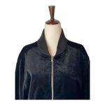 Paige ‎ Black Faux Suede Full Zip Bomber Jacket Size M Photo 3
