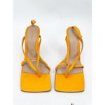 Bottega Veneta  Orange Tangerine Stretch Heeled Sandals 37 NO ANKLE STRAP Photo 4